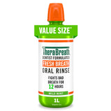 TheraBreath Fresh Breath Mouthwash, Mild Mint, Alcohol-Free, 1 Liter