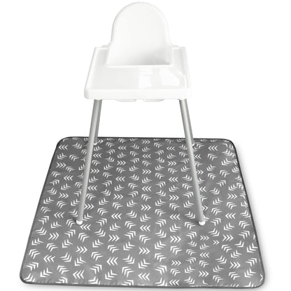 S&amp;amp;T INC. Baby Splat Mat for Under High Chair, Water Resistant Floor Mat, 42 Inches by 42 Inches, Grey Scatter