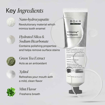 Boka Fluoride Free Toothpaste, Nano Hydroxyapatite Toothpaste, Appropriate for Sensitive Teeth, for Adult, Kids Oral Care