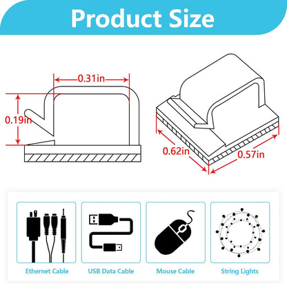 100PCS_Cable_Clips,_Adhesive_Wire_Clips_Organizer_Cord_Clips_Management,_Cable_Staples_Outdoor_Strong_for_Wall,_Desk,_Christmas_Lights,_String_Lights,_TV_PC_Ethernet_Cable,_Clear_Small