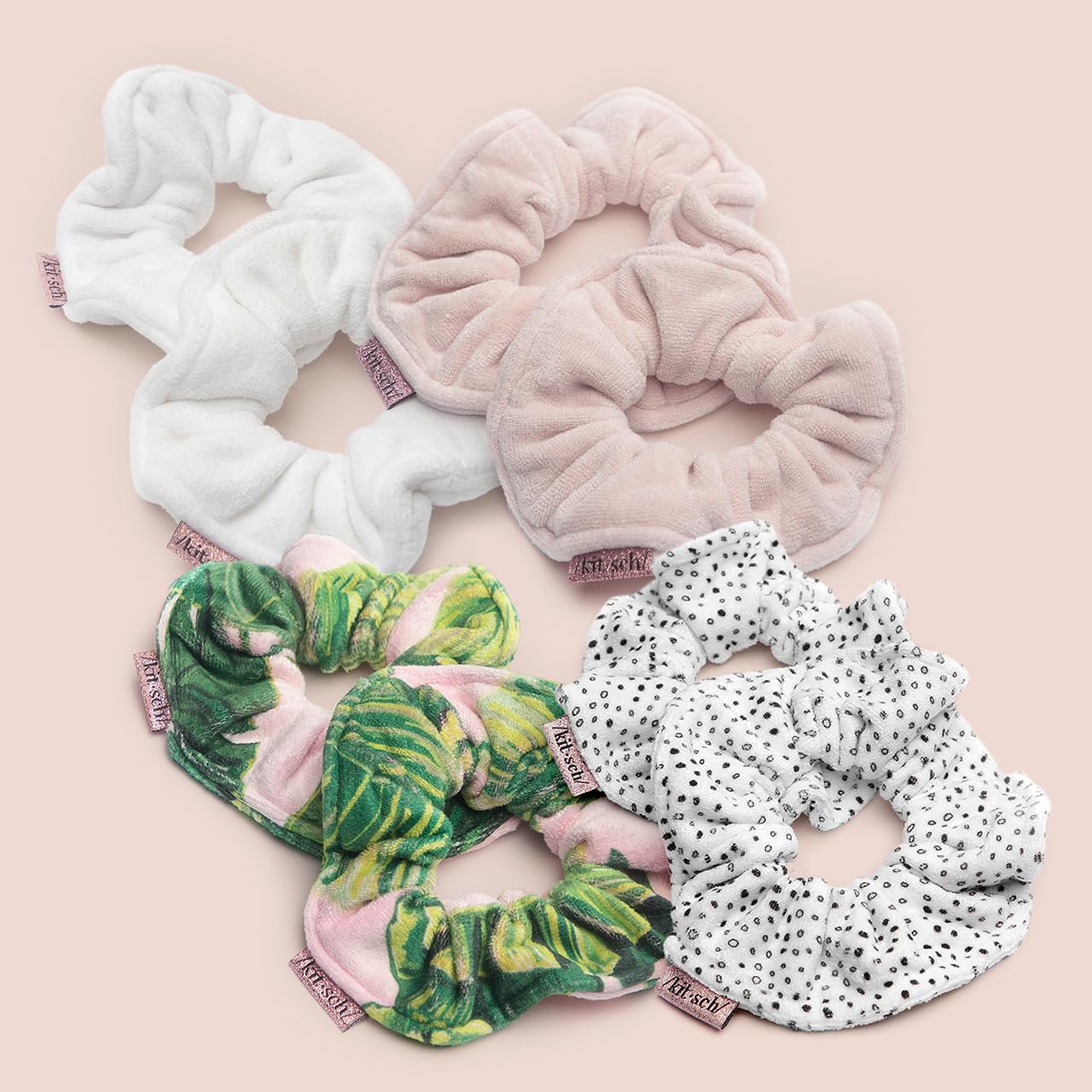 Kitsch_Microfiber_Hair_Towel_Scrunchies_-_Soft_and_Highly_Absorbent_Microfiber_Scrunchie_for_Women_|_Reduces_Heat_Drying_Time_|_Ideal_Gifts_for_Women_-_2pcs_(Micro_Dot_Design)