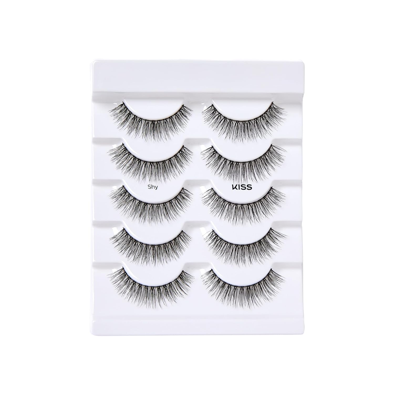 KISS_Looks_So_Natural,_False_Eyelashes,_'Shy',_12mm,_Includes_5_Pairs_Of_Lashes,_Easy_to_Apply,_Reusable_Lash_Clusters