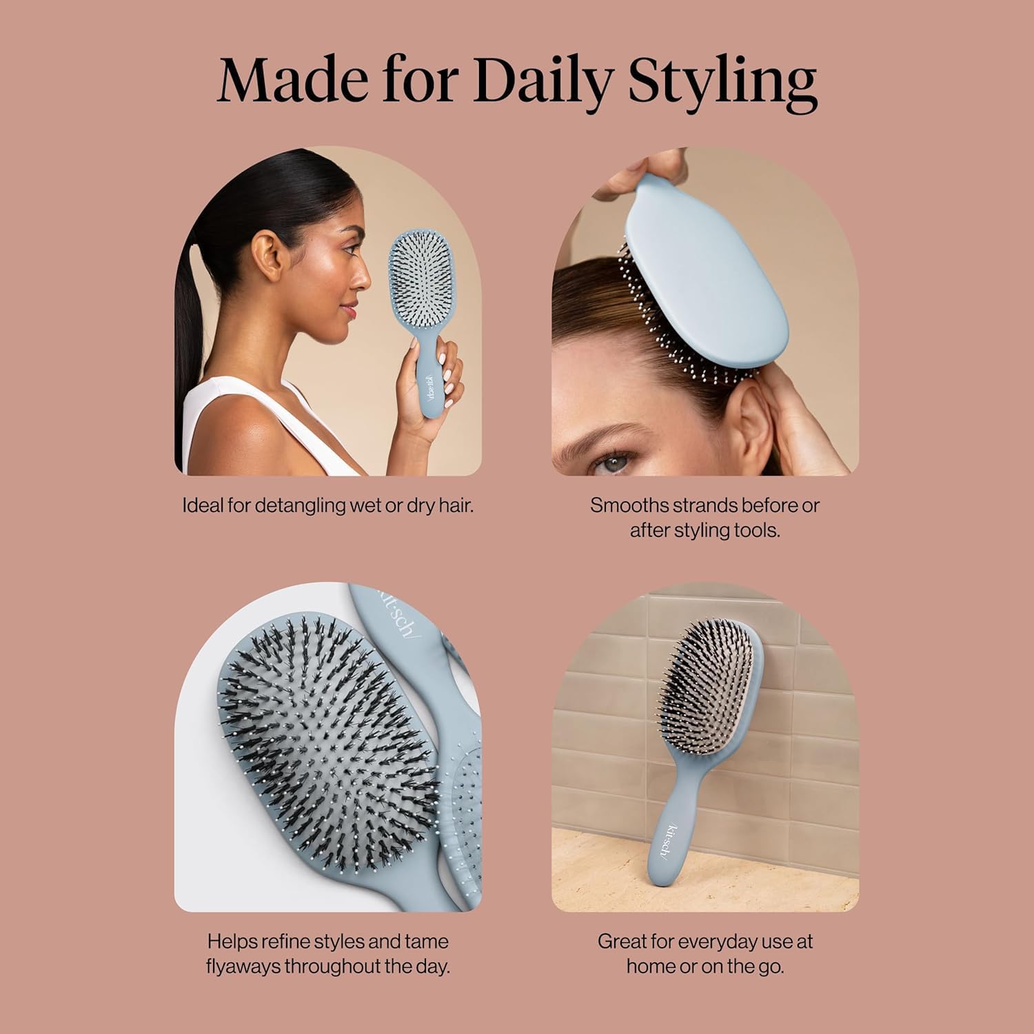 Kitsch_Smooth_&_Polish_Brush_–_Dual_Bristle_Detangler_Brush,_Shine_&_Frizz_Control_–_Vegan_Boar_&_Nylon_Hair_Brush_with_Cushioned_Pad_for_Scalp_Massage_–_Hair_Care_Tool_for_All_Hair_Types_-_Haze_Blue