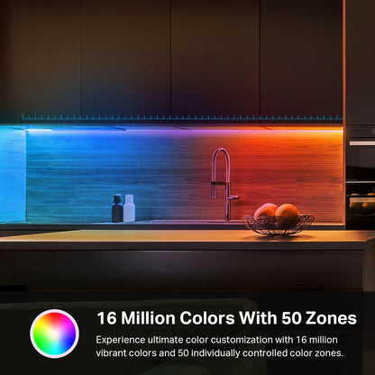 Kasa_Smart_LED_Light_Strip,_50_Color_Zones_RGBIC,_16.4ft_Wi-Fi_LED_Strip_Works_w/_Alexa,_Google_Home_&_SmartThings,_High_Brightness,_16M_Colors,_PU_Coating,_Trimmable,_2_Yr_Warranty_(KL420L5)