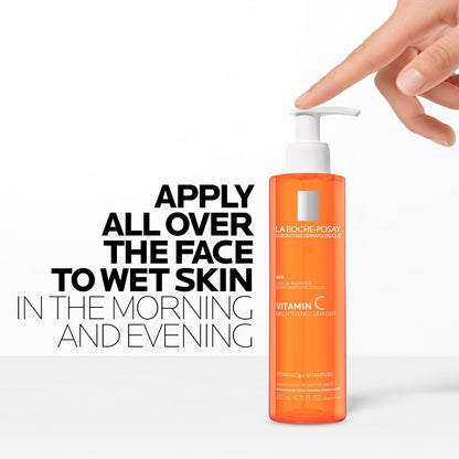 La_Roche-Posay_Vitamin_C_Brightening_Face_Wash,_Gentle_Foaming_Facial_Cleanser_with_Vitamin_Cg_and_Vitamin_B3_to_Brighten_and_Even_Skin_Tone,_Vitamin_C_Face_Wash_that_Cleanses_Dirt_&_Makeup,_200ml