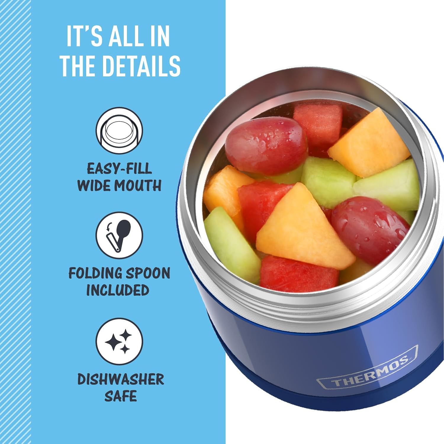 THERMOS_FUNTAINER_10_Ounce_Stainless_Steel_Vacuum_Insulated_Kids_Food_Jar_with_Folding_Spoon,_Navy