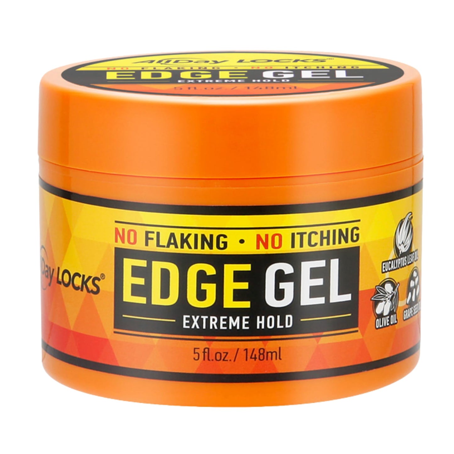 AllDay Locks Edge Gel Extreme Hold - Hair Gel for Maximum Control &amp;amp; Braiding, Natural Edge Lock &amp;amp; Fixer for Women &amp;amp; Men, Sleek Moisturizing Formula, No Frizz, Flakes, or Grease - 5 oz Jar