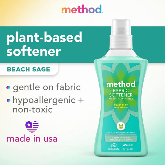 Method_Fabric_Softener;_Beach_Sage;_53.5_Ounces;_45_Loads;_1_pack;_Packaging_May_Vary