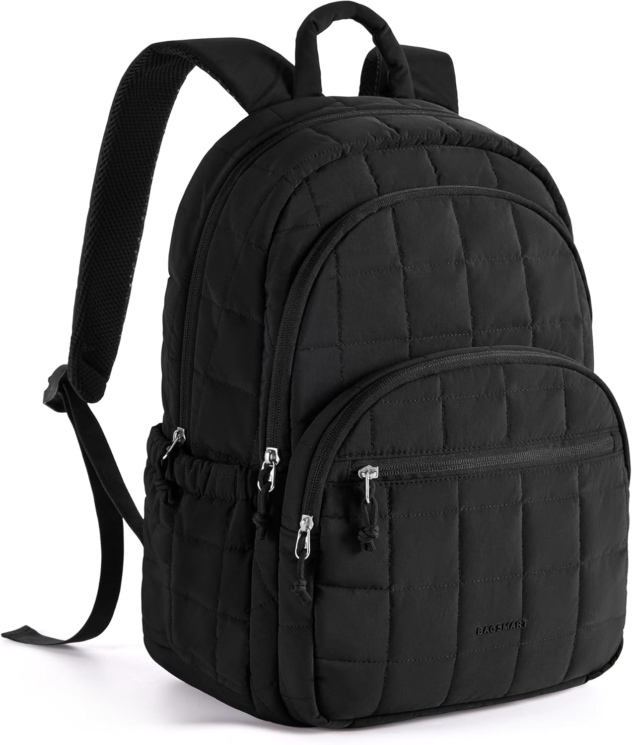 BAGSMART_College_Laptop_Backpack,_Travel_Backpack_for_Women,_Quilted_Casual_Daypack,_Water-Resistant_Bookbag_for_15.6_Inch_Laptop,_Black
