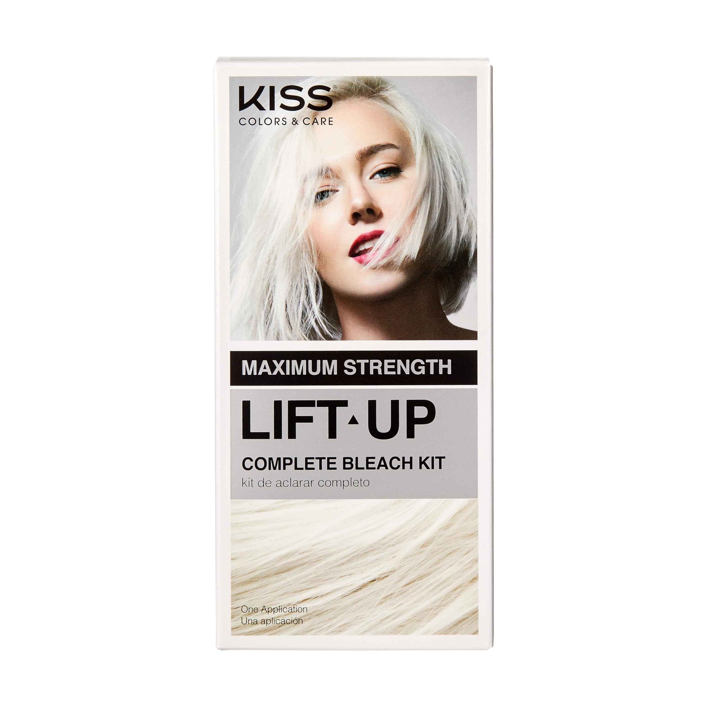 KISS Lift Up Complete Hair Bleach & Icy Silver Toner Kit, Gentle Conditioning Formula that Reduces Brassiness, Complete 6-Pc DIY, ICE