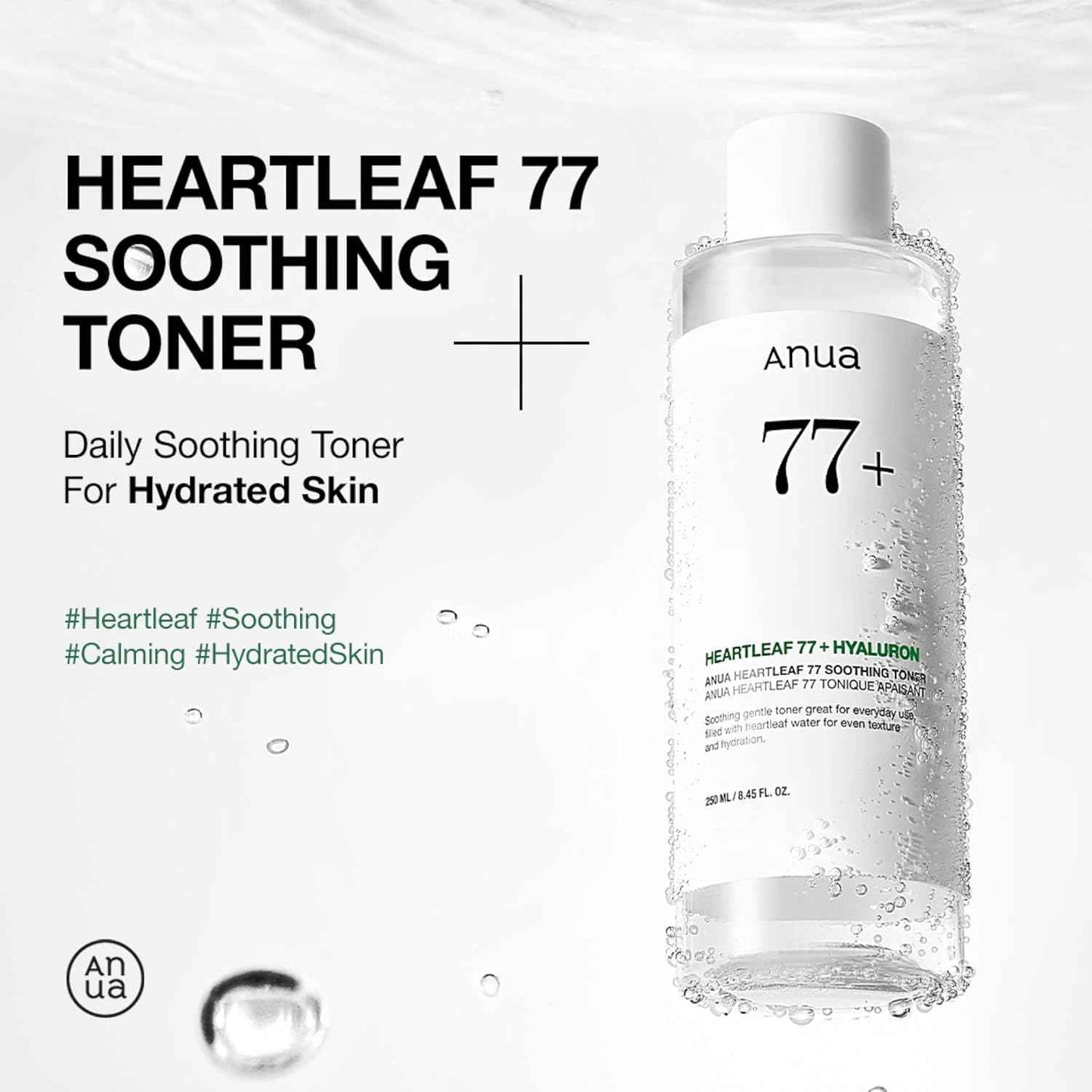 Anua Heartleaf 77 Soothing Toner, Moisturizing & Calming Facial Toner for Glass Skin, Hyaluronic Acid, Lightweight Hydration for Sensitive Skin, Redness Relief,Skin Cooling,Korean Skin Care