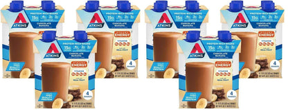 Atkins High Protein Shake, 15g Protein, 2g Net Carb, 1g Sugar, Keto Friendly, Chocolate Flavored Protein Shakes