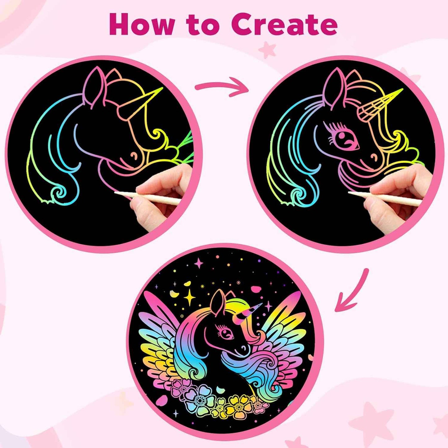 ZMLM Scratch Paper Art-Crafts Gift: 2 Pack Rainbow Notebooks Supplies Toys Easter Basket Stuffers for 3 4 5 6 7 8 9 10 Years Old Girls and Boys Kids Valentine's Day Birthday Party Travel Games