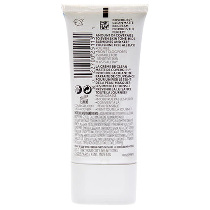 COVERGIRL_-_Clean_Matte_BB_Cream,_Oil-Free,_Long-Lasting,_Sensitive_Skin,_Lightweight,_100%_Cruelty-Free