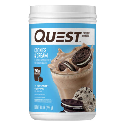 Quest Nutrition Protein Powder, 22g Protein, 1g Sugar, Low Carb, Gluten Free, 3 Pound, 43 Servings