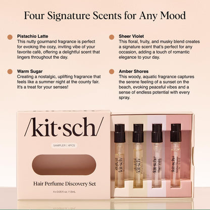 Kitsch_Hair_Perfume_For_Women_(Discovery_Set)_-_Pistachio_Latte,_Warm_Sugar,_Sheer_Violet_&_Amber_Waves_-_Patented_Odor-Eliminating_Technology,_Hair_Spray_and_Body_Mist_-_4_x_1.5mL