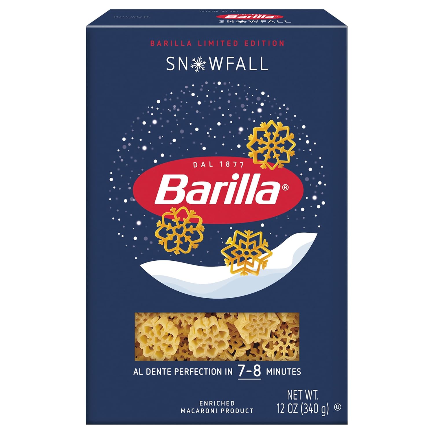 Barilla,_Limited_Edition_Snowfall_Pasta,_12_Ounce
