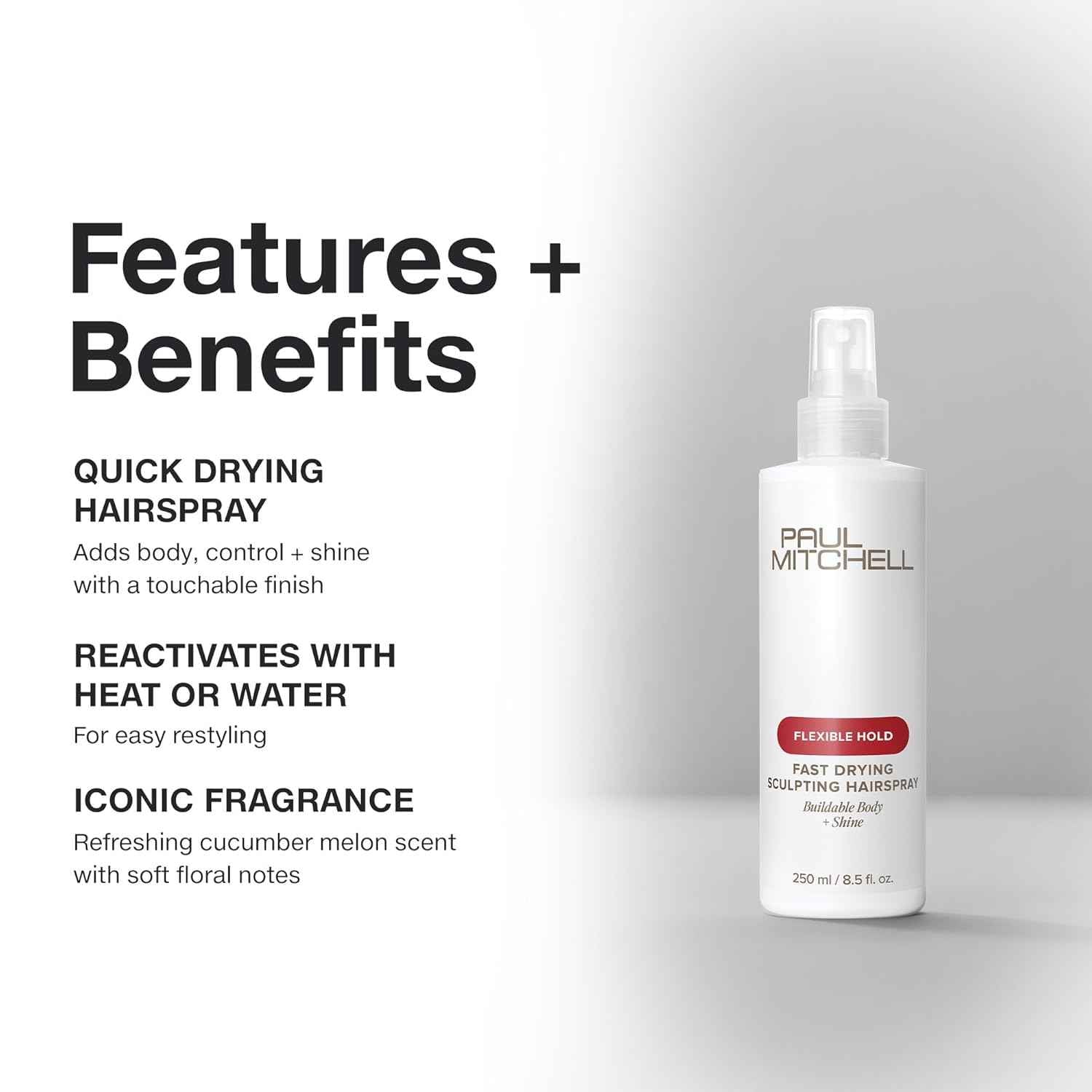 Paul Mitchell Fast Drying Sculpting Spray, Medium Hold, Touchable Finish, For All Hair Types
