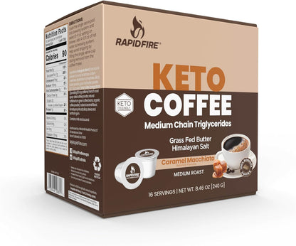 Rapidfire_Caramel_Macchiato_Ketogenic_High_Performance_Keto_Coffee_Pods,_Supports_Energy_&_Metabolism,_Weight_Management,_Single_Serve_K_Cup,_Brown,_16_Count