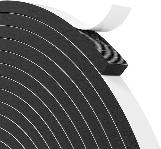 33FT_EVA_Weather_Stripping_Soundproof_Foam_Insulation_Tape_with_Adhesive_Foam_Weatherstripping_Door_Seal_Weather_Strip_for_Door_Frame/Window/Gaps_Sound_Proof