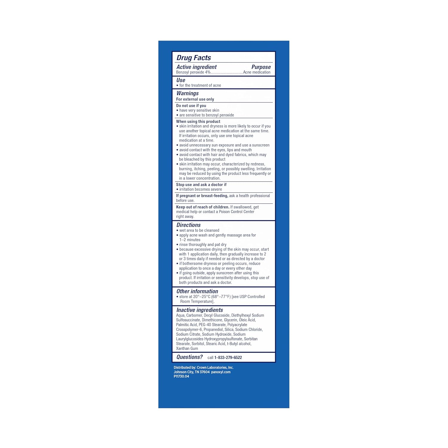 PanOxyl_Antimicrobial_Acne_Creamy_Wash,_4%_Benzoyl_Peroxide,_6_Ounce