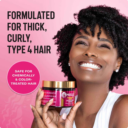 Mielle Organics Pomegranate & Honey Curl Cream - Coil Sculpting Custard for Type 4 Hair - Hydrates, Controls Frizz, Conditions & Adds Shine,12 Fl Oz