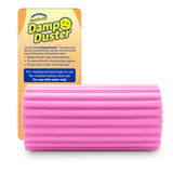 Scrub Daddy Damp Duster, Multipurpose Dusters for Cleaning - Wooden & Venetian Blind Cleaner Tool, Ridged Wet Dust Sponge for Skirting Board, Radiator, Blinds & Mirrors, Home Cleaning Products, Pink