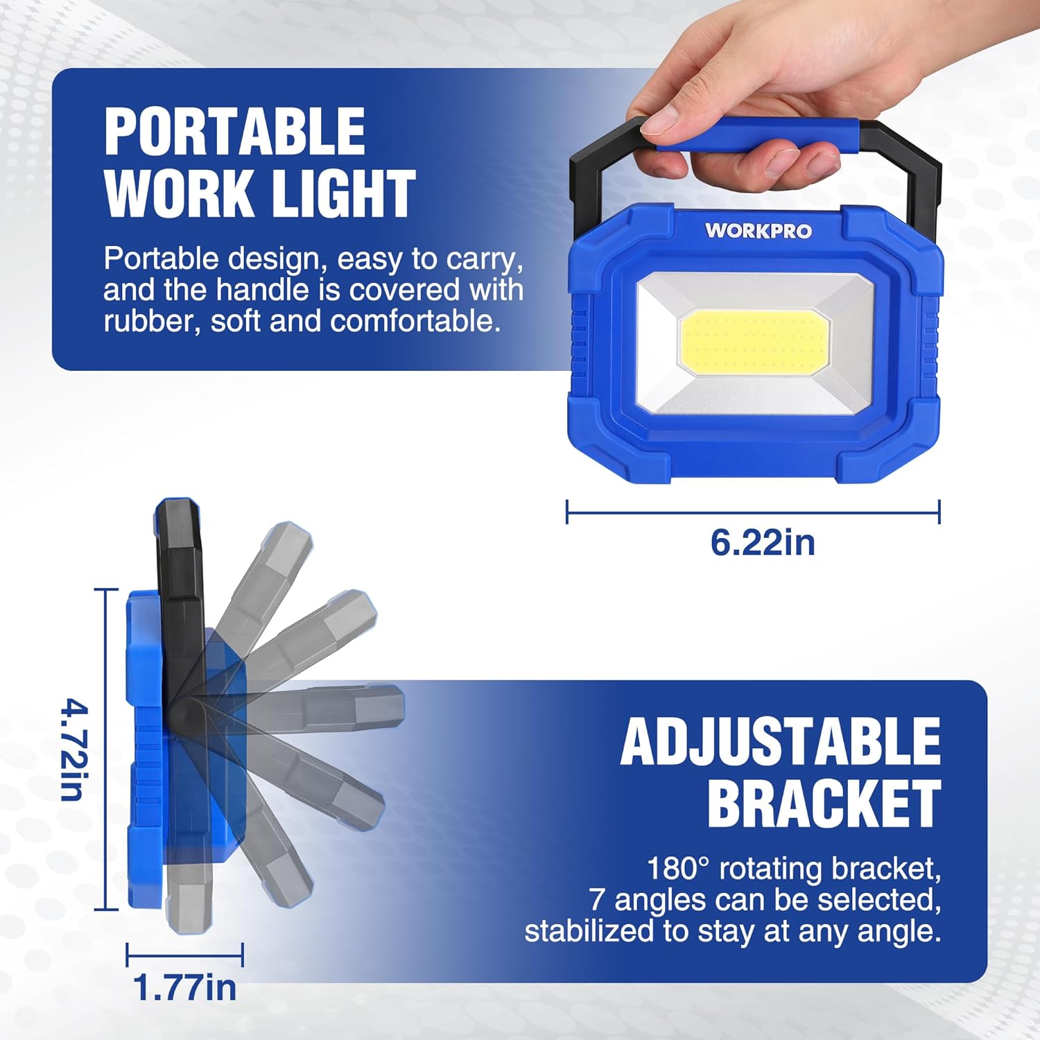 WORKPRO_LED_Work_Light,_Rechargeable_Magnetic_Work_Lights_with_Stand,_Portable_2000LM_COB_Flood_Light_for_Camping,_Fishing,_Car_Repair,_Job_Site_Lighting,_Hiking,_4_Modes,_2_Pack