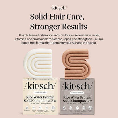Kitsch_Rice_Water_Shampoo_&_Conditioner_Set_–_Solid_Shampoo_&_Conditioner_Bar_with_Protein_for_Hair_Growth,_Strengthening_Hair_&_Damage_Repair_–_Paraben,_Sulfate_&_Silicone_Free_–_2_Pack