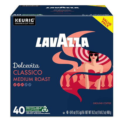 Lavazza Dolcevita, Single-Serve Keurig K-Cup Pods, Medium Roast Coffee