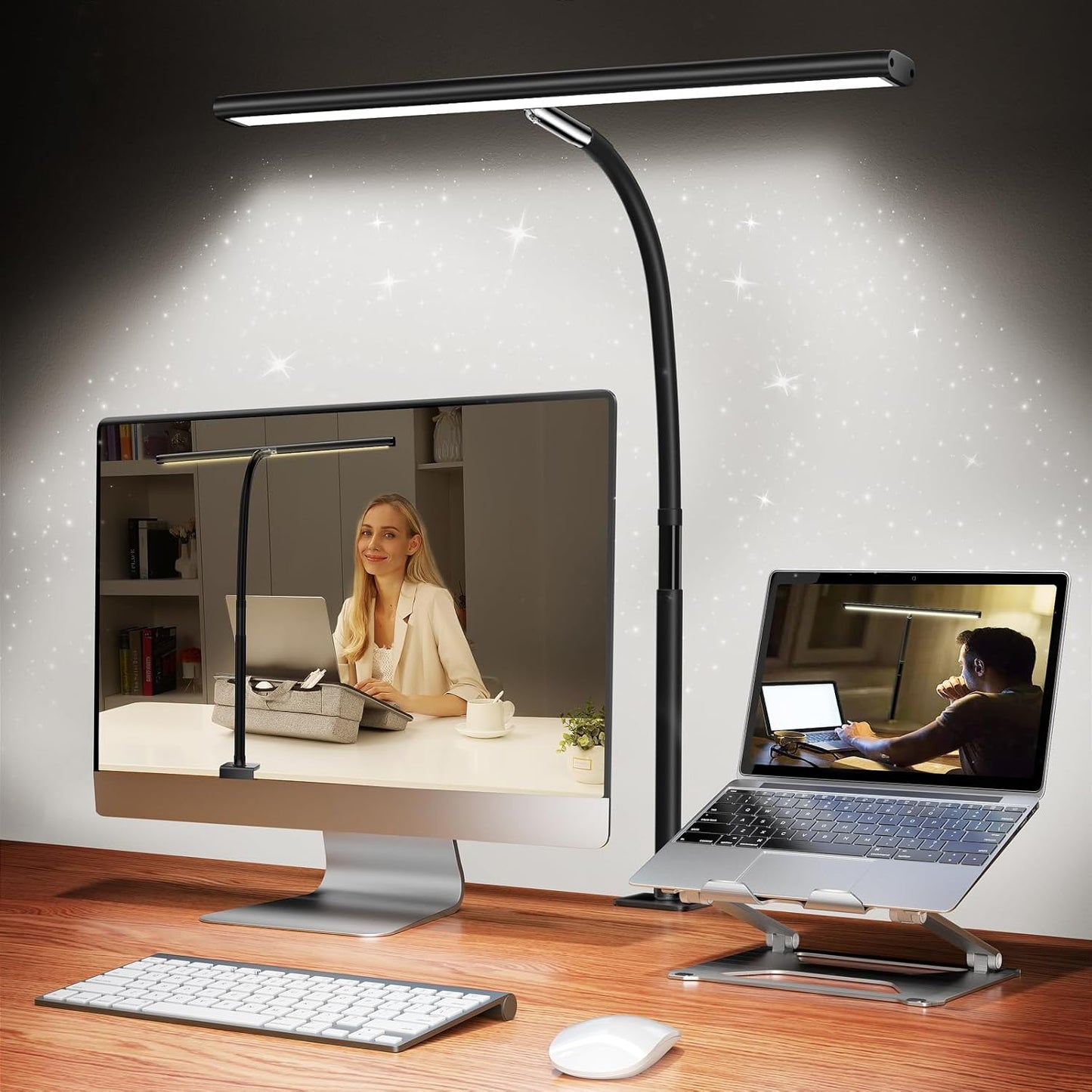 LED_Desk_Lamp_for_Office_Home,_Eye-Caring_Desk_Light_with_Stepless_Dimming_Adjustable_Flexible_Gooseneck,_10W_USB_Adapter_Desk_Lamp_with_Clamp_for_Reading,_Study,_Workbench_(Black)