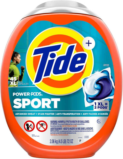 Tide Power Pods Sport Laundry Detergent Pacs, Advanced Sweat + Stain Fighter