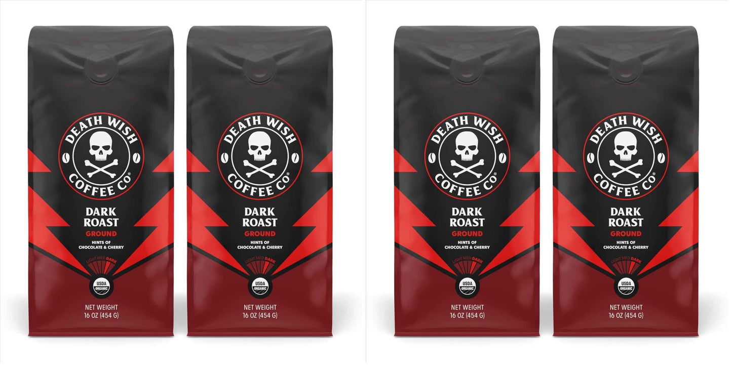 Death Wish Coffee, Organic and Fair Trade Ground Coffee, 16 oz