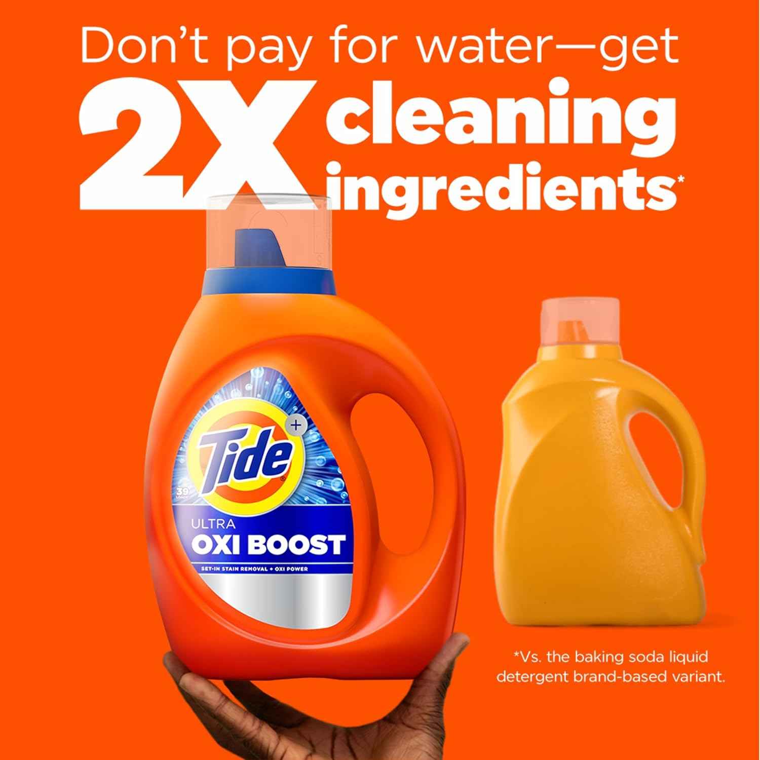 Tide Ultra Oxi Boost Liquid Laundry Detergent, Advanced Stain Remover, Laundry Detergent Liquid with Extra Oxi Power