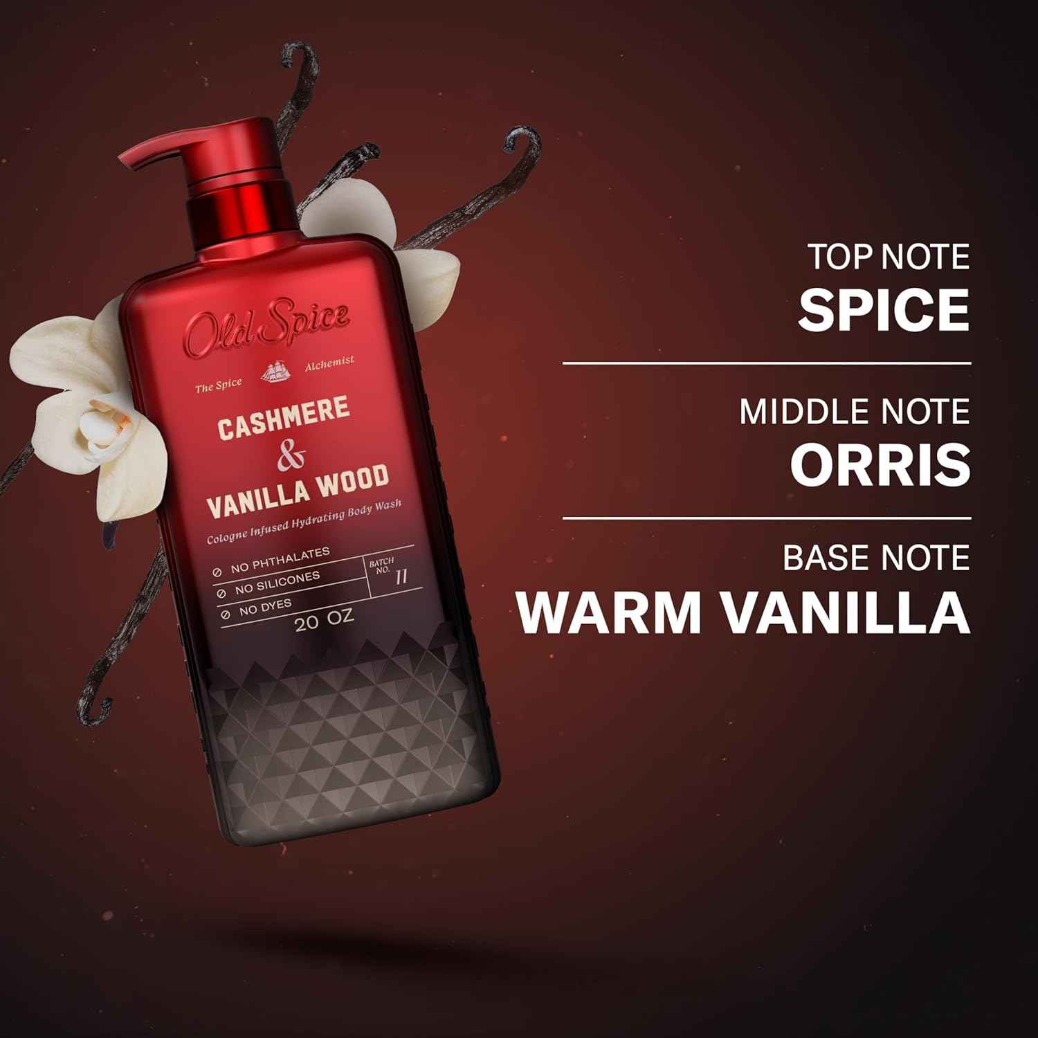 Old Spice Body Wash for Men, The Spice Alchemist Collection, 24/7 Cologne Infused Hydration, No Trade Off Formula, Free of Phthalates Silicones & Dyes, 20 oz