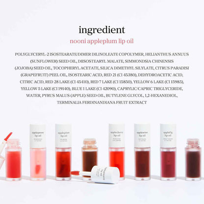 NOONI Korean Lip Oil | Long-Lasting, Moisturizing, Plumping, Revitalizing for Dry Lips, Waterproof, No Peel Off, Korean Tint, Hydrating Lip Stain, Nourishing Crystal Clear, 0.12 FL Oz