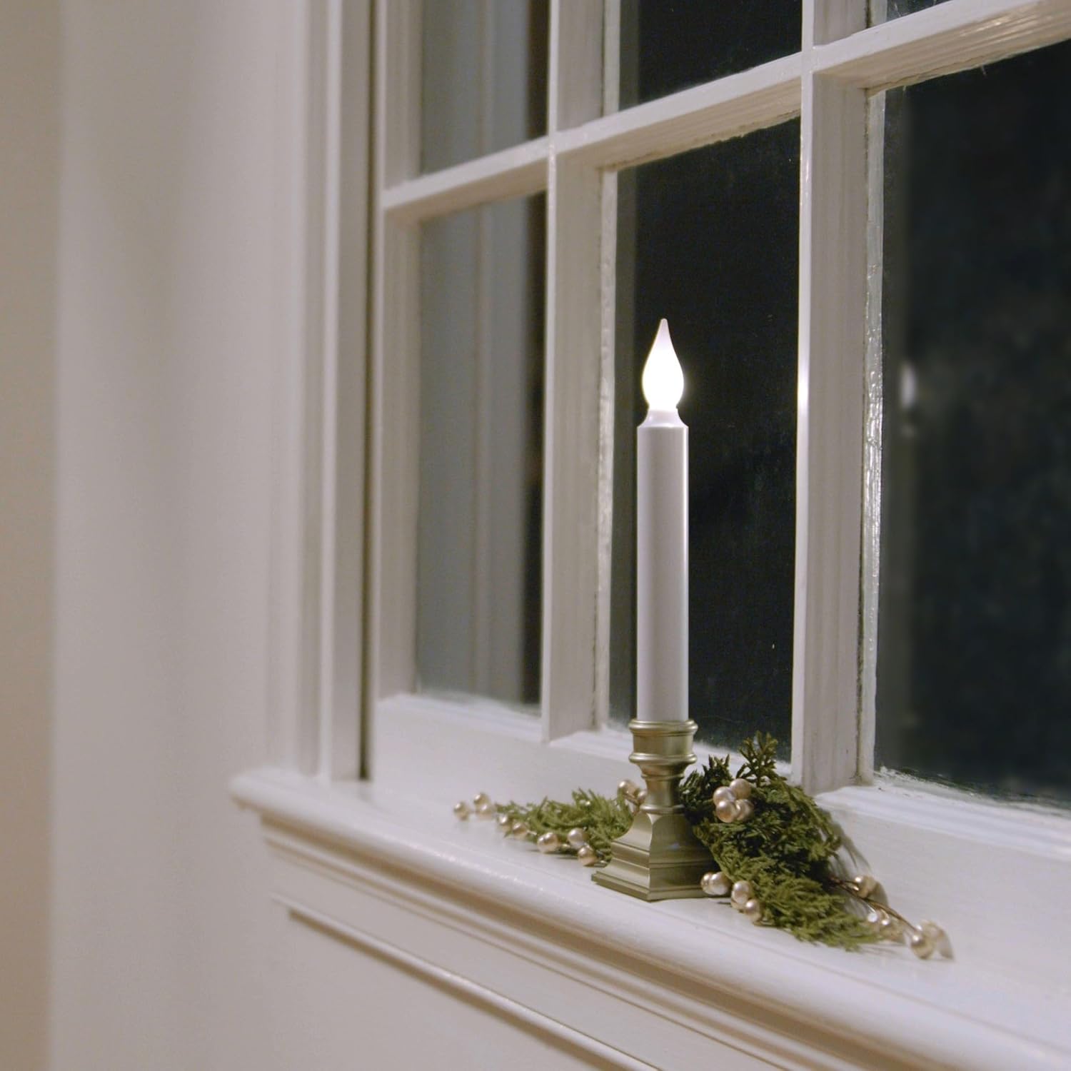 612_Vermont_LED_Battery_Operated_Window_Candles_with_Timer,_Bright_Hot_Spot,_VT-1506P-4_(Pack_of_4,_Pewter)