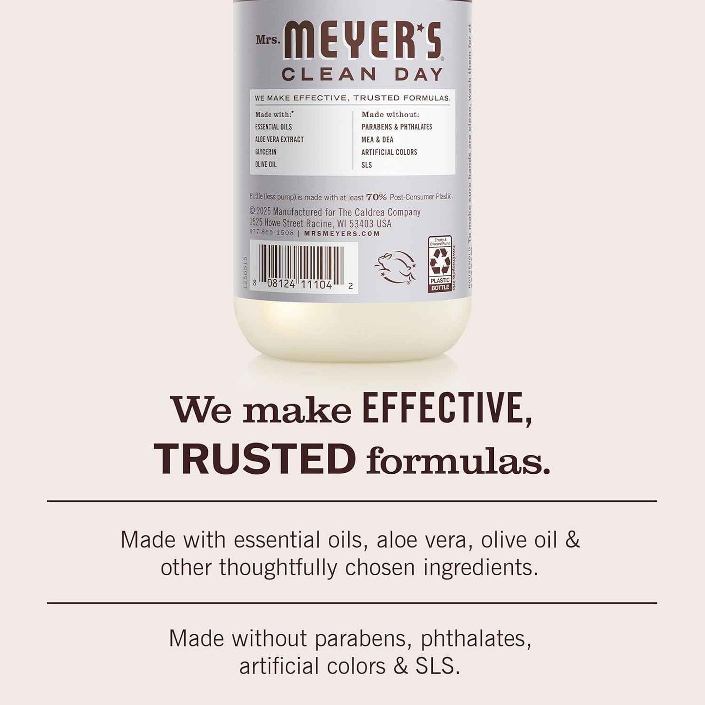 MRS. MEYER'S CLEAN DAY Hand Soap, Lavender Scent, 12.5 Fl Oz Bottle - 3 Pack