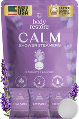 Body Restore Shower Steamers Aromatherapy 6 Pack - Christmas Gifts for Women, Stocking Stuffers, Birthday Gifts for Mom, White Elephant Gift, Travel Essentials, Bath Bombs - Bloom