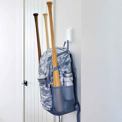 Command 15 Lb XL Heavyweight Wall Hook, Damage Free Hanging Wall Hook with Adhesive Strips, Heavy Duty Single Wall Hook for Hanging Back to School Organizers, 2 White Hooks and 8 Strips