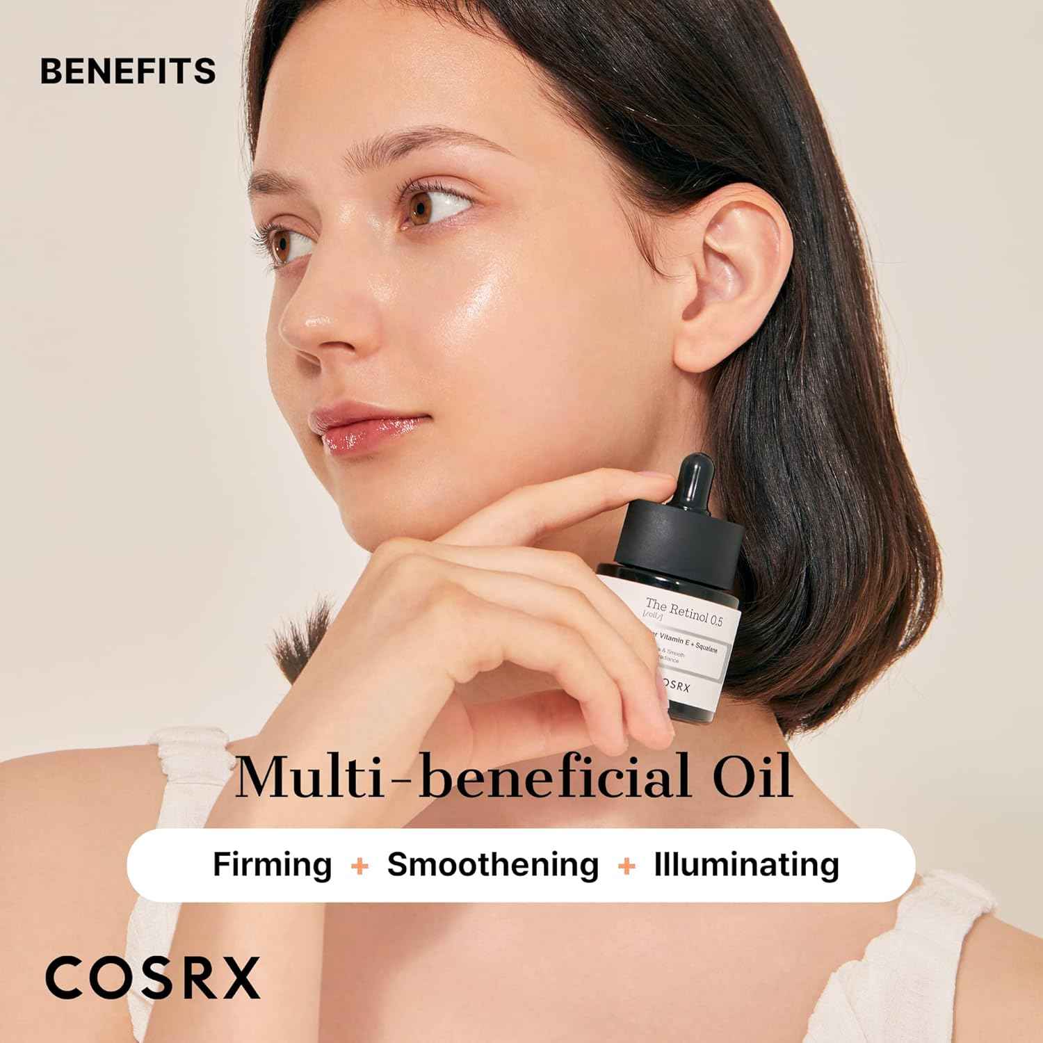 COSRX Retinol 0.5 Oil, Anti-aging Serum with 0.5% Retinoid Treatment for Face, Reduce Wrinkles, Fine Lines, Gentle Skincare for Day & Night, Not Tested on Animals, Korean Skin Care