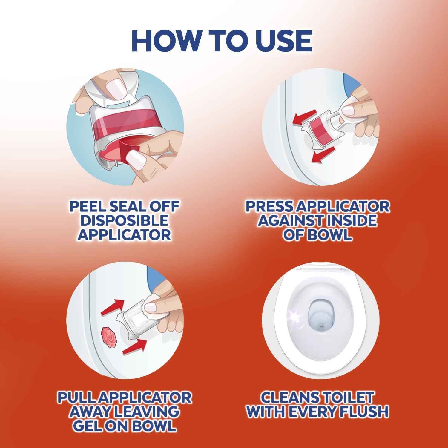Lysol Click Gel Automatic Toilet Bowl Cleaner, Toilet Gel Stamp, Toilet Freshener, Bathroom Essentials