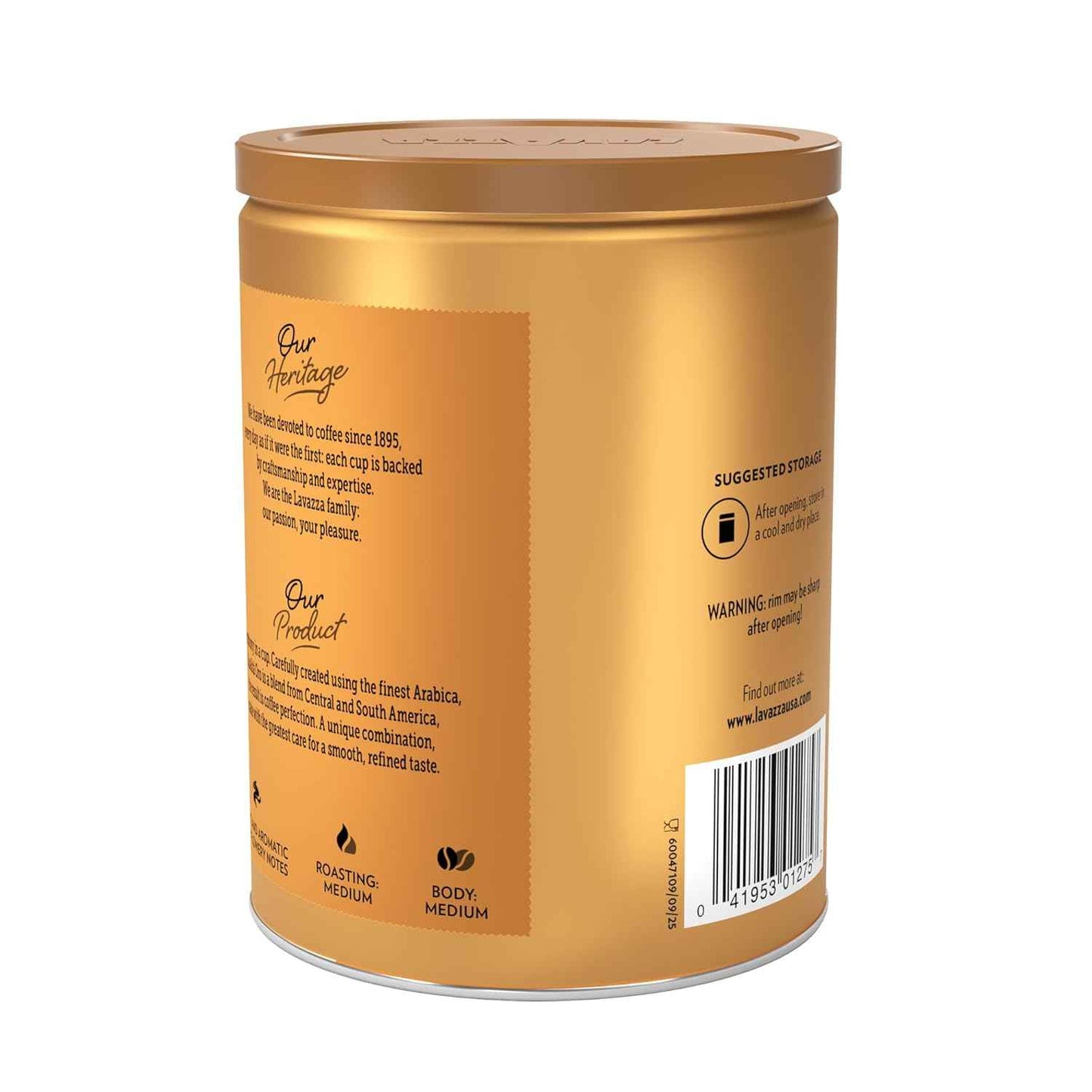 Lavazza Qualità Oro Ground Coffee, Medium Roast, 100% Arabica