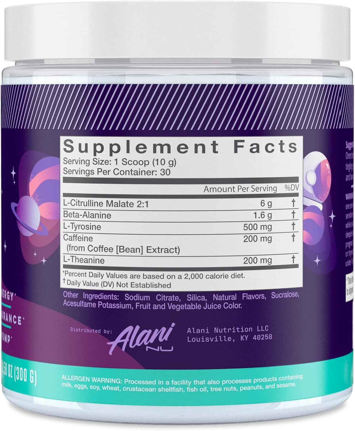 Alani Nu Pre Workout Powder | Amino Energy Boost | Endurance Supplement | Sugar Free | 200mg Caffeine | L-Theanine, Beta-Alanine, Citrulline | 30 Servings