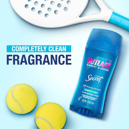 Secret_Outlast_Antiperspirant_Deodorant_for_Women,_72hr_Sweat_&_Odor_Protection,_PH_Balancing_Minerals,_Invisible_Solid,_Completely_Clean_Scent,_2.6_oz