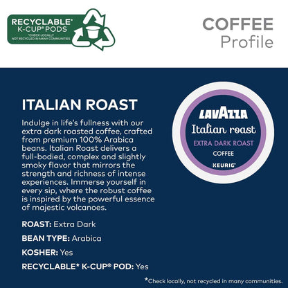 Lavazza Italian Roast, Keurig Single Serve K-Cup Pods