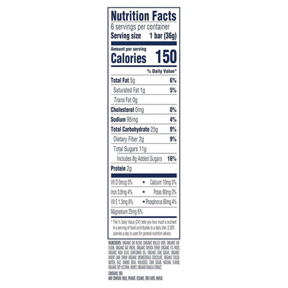 Zbar - Chocolate Chip - Soft-Baked Energy Snack Bars - Non-GMO - 12g Whole Grains - USDA Organic Granola Bars (6 Pack)