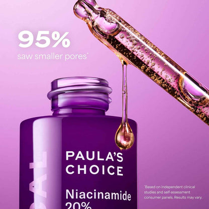 Paula's Choice CLINICAL 20% Niacinamide Vitamin B3 Concentrated Face Serum, Anti-Aging Serum for Face, Treatment for Discoloration & Minimizing Large Pores, Fragrance-Free, 0.67oz