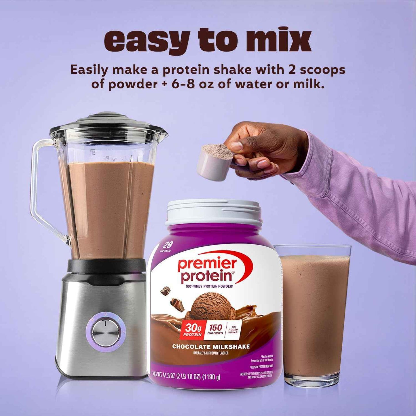 Premier Protein Powder, 30g Protein, No Added Sugar, 100% Whey Protein, Keto Friendly, Soy & Gluten Free