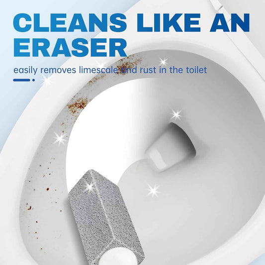 Vacplus Toilet Brush - Toilet Bowl Cleaners with Extra Long Handle, 100% Pumice Stone for Toilet Cleaning, Remove Limescale, Rust, Cleaning Supplies for Toilet, Pool, Bathroom, Sink